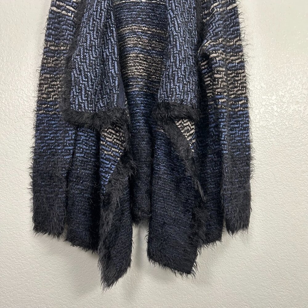 Nic+Zoe Fuzzy Open Front Eyelash Cardigan Sweater - Picture 3 of 8